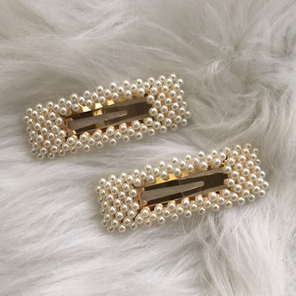 Pearl Barrette Clips